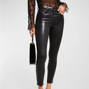 AGOLDE Roxanne High Rise Skinny in Black Leatherette
